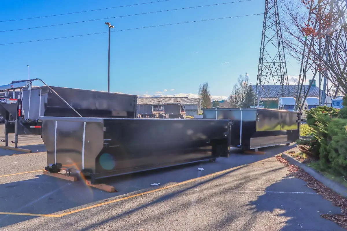 Roll-off dumpster ready for waste disposal at job site for Estate Cleanout Dumpster Rental in Millbrook
